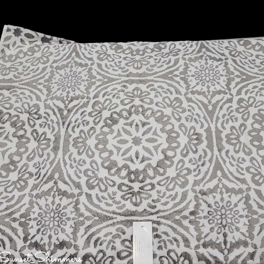 9pc Nanette Lapore Christmas Snowflake Damask Bath Hand Washcloth Towel Set New